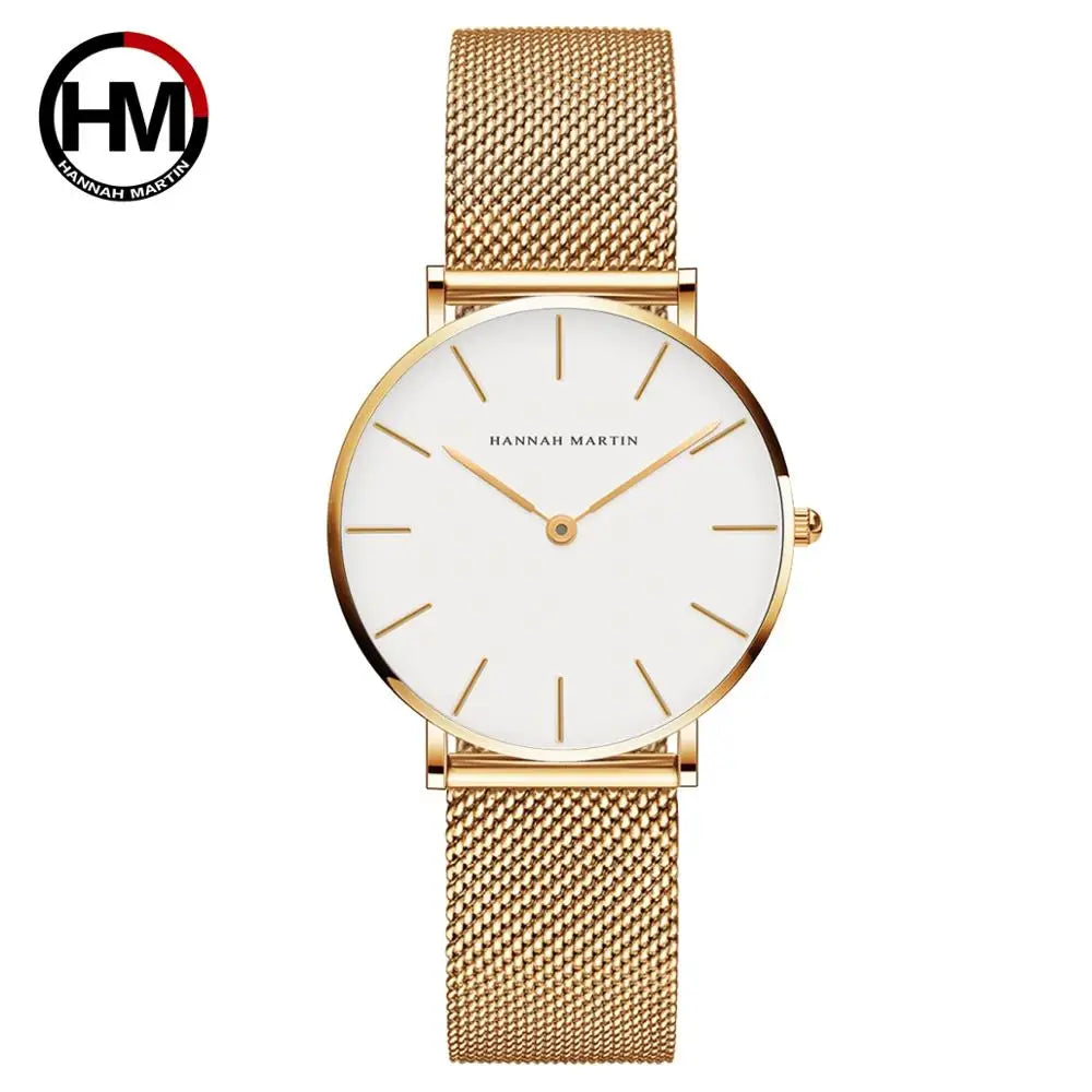 Luxury Waterproof Women's Rose Gold Wristwatch