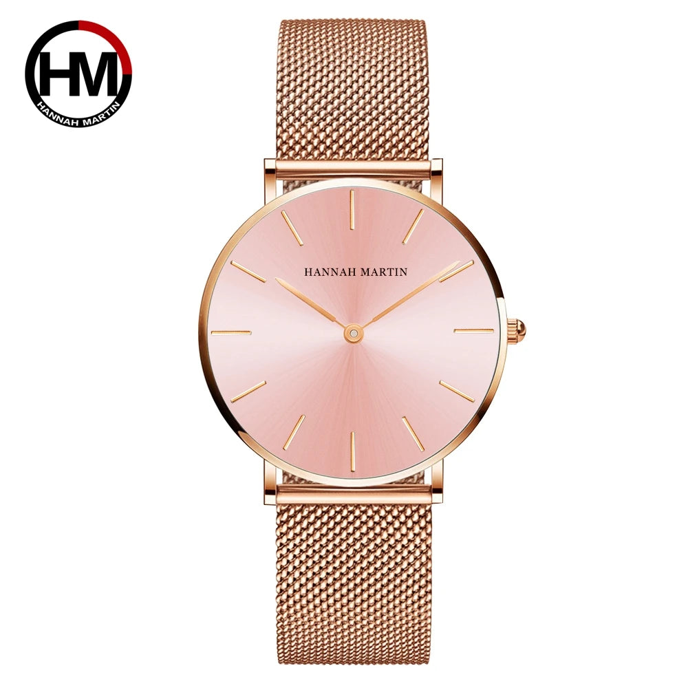 Luxury Waterproof Women's Rose Gold Wristwatch