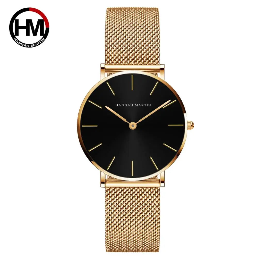 Luxury Waterproof Women's Rose Gold Wristwatch