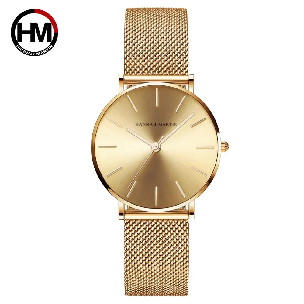 Luxury Waterproof Women's Rose Gold Wristwatch